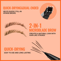 iMethod 2-in-1 Microblading Eyebrow Pen with Square Brush