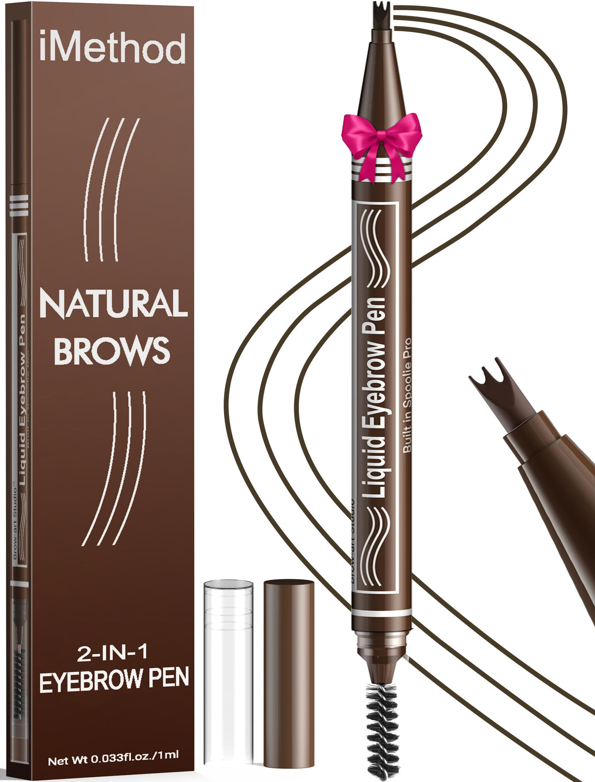 iMethod 2-in-1 Liquid Eyebrow Pen & Spoolie Brush