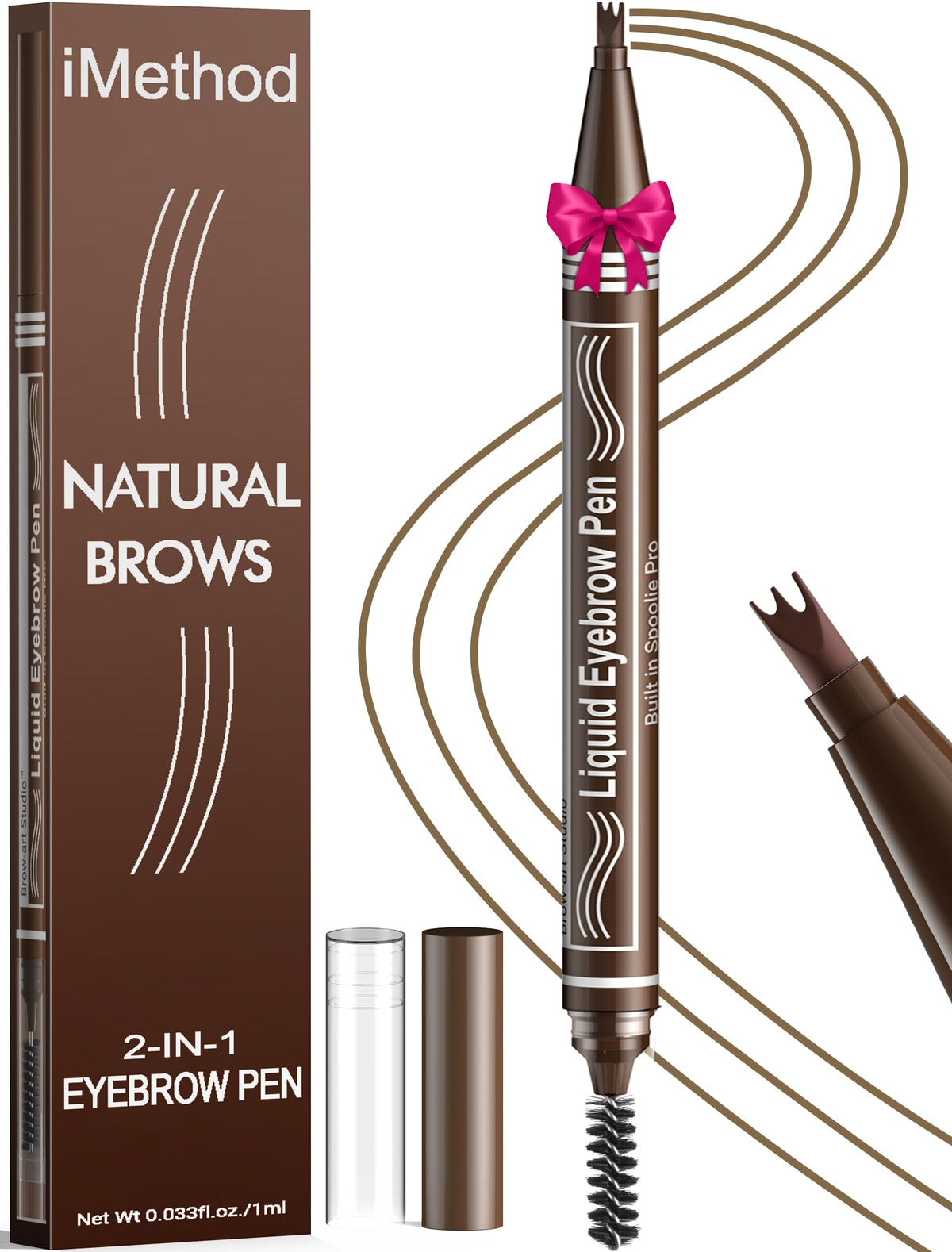 iMethod 2-in-1 Liquid Eyebrow Pen & Spoolie Brush