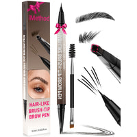 iMethod 2-in-1 Microblading Eyebrow Pen with Square Brush Black