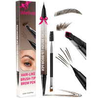 iMethod 2-in-1 Microblading Eyebrow Pen with Square Brush Black Brown