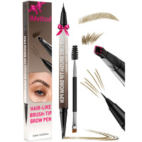 iMethod 2-in-1 Microblading Eyebrow Pen with Square Brush Light Brown