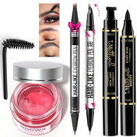 iMethod All-in-One Brow & Liner Sculpting Studio Perfection Set: featuring dual-ended eyebrow pencils, eyeliner stamp, and brow gel for flawless brows and liner