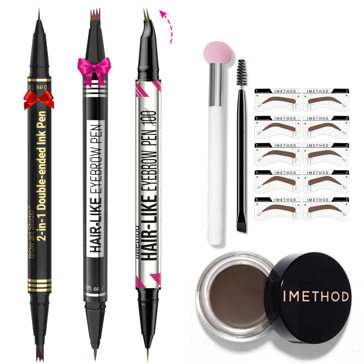 iMethod Ultimate 2-in-1 Eyebrow Pen & Stamp Stencil Set