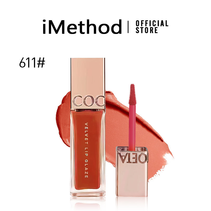 iMethod Velvet Lip Glaze Soft Matte Liquid Lipstick Intense Color Smudge-Proof & Waterproof Comfortable Hydrating Shea Butter Vegan Gloss Lipgloss (Copy)