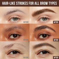 iMethod 6D Hair-Like Finish Multi-Use Unisex 2-in-1 Brows & Beard Pen, Waterproof Wear, Smudge-Proof, 3ML Long-Lasting Ink for Natural Fuller Look