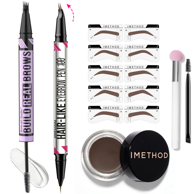 iMethod 2-in-1 Eyebrow Pen & Stamp Stencil Kit
