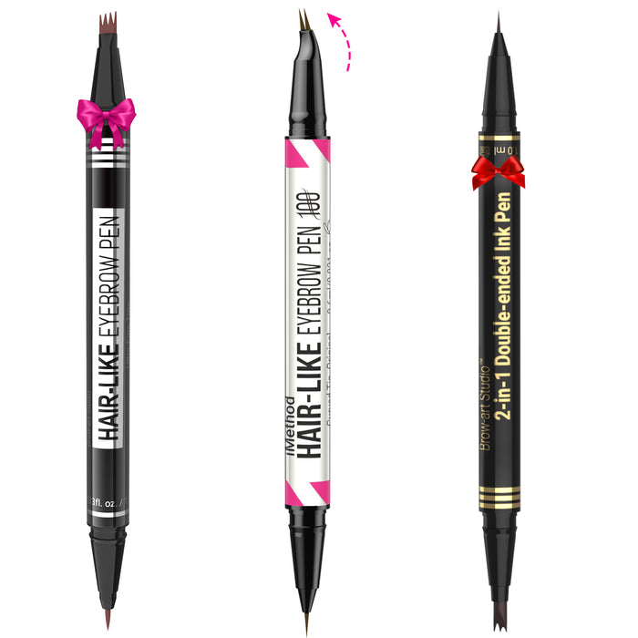 iMethod 2-in-1 Eyebrow Pen Ultimate Set: Precise Tips for Natural Brows, Includes Curved Brush & All-Day Hold